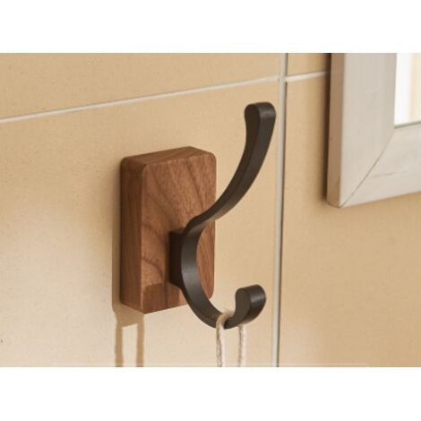 1 Porte Manteau - Manteaux en Bois, Crochet Mural Pour Chapeaux, Clés, Serviettes, Portefeuilles, Décoration de Salon, Salle de Bain, Chambre à Coucher, Cuisine, Garde-Robe-A (1/5)