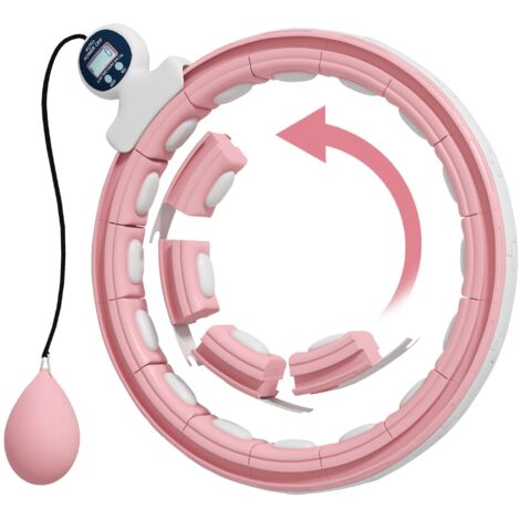 Hula Hoop Cerceau avec Picots de Massage ajustable de 76 à 113 cm de tour de taille 16 segments amovibles, fitness (1/5)