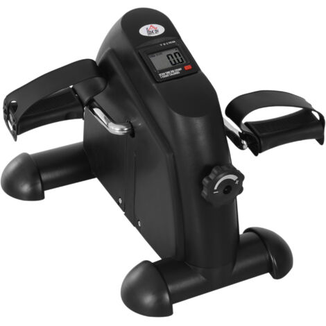 Vélo d'appartement Mini, appareil de musculation pour les bras et les jambes, pédalier pour seniors avec écran LCD, résistance réglable, idéal pour la maison ou le bureau, 35 x 40 x 31 cm, noir (1/5)