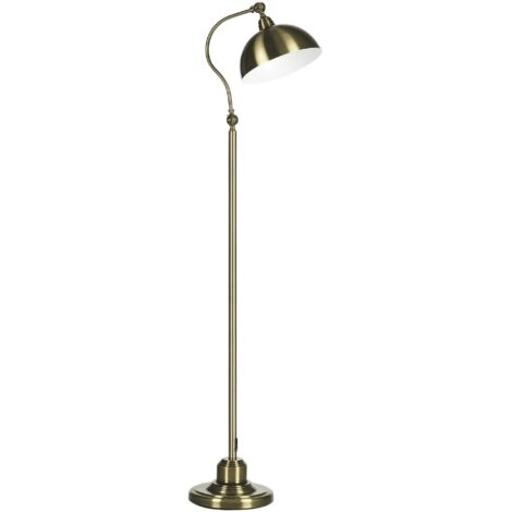Lampadaire style vintage, angle réglable, aspect laiton, 42 cm x 25,5 cm x 152 cm, bronze (1/5)