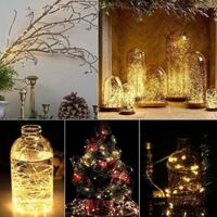 30 Guirlandes Lumineuses LED à Piles - 2m, 20 LEDs, Fil De Cuivre, Étanche, 3 Modes (Clignotant/Scintillement/Fixe) - 9