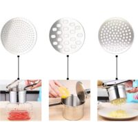 Presse-purée Professionnel En Acier Inoxydable | Avec 3 Disques (fin, Moyen, épais) | Pour Pommes De Terre, Légumes, Aliments Bébé