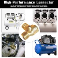 Clapet Anti-retour à 3 Voies Pour Compresseur D’air – En Laiton, Filetage Mâle 10x16x20 – Remplacement Haute Performance - 4