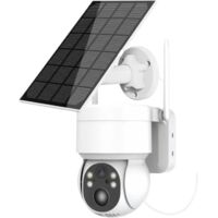 Caméra de sécurité extérieure Caméra Solaire HD sans Fil caméra IP PTZ avec Panneau Solaire et Batterie Rechargeable caméra de sécurité de Surveillance vidéo CCTV 4MP à la Maison, allée, Couloir