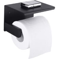 Porte-papier en acier inoxydable, avec couvercle sur le dessus, porte-serviettes en papier à double usage avec trous et sans trous, avec vis à colle, adapté à la cuisine, à la salle de bain et aux toi