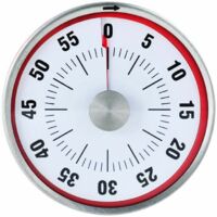 Minuteur visuel rond de 60 minutes, 7,7 cm, pour enfants avec autisme, cuisine, enseignants, salle de classe, réunion d'enfants et adultes (Rouge)