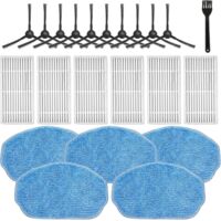 Pièces de rechange pour aspirateur robot ZCWA BR151, MANVN BR151, Kilgone G20, MAMNV BR151, MANVINS G20, ZC WAS BR151, iMartine BR151, 6 filtres, 5 tampons de nettoyage, 10 brosses latérales
