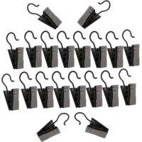 Lot de 50 petites pinces à rideaux en métal pour rideaux, images, décoration d'intérieur, arts et artisanat, noir