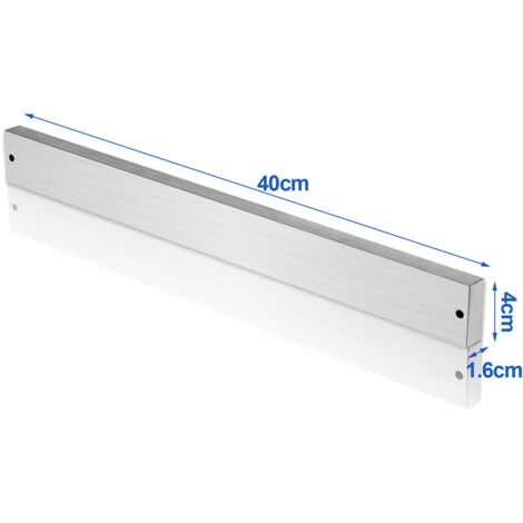 Wolketon Porte-couteau magnétique aimanté Barre aimantée acier inoxydable Pour Rangement Cuisine Garage Outils couteaux & ustensiles 40cm 2x