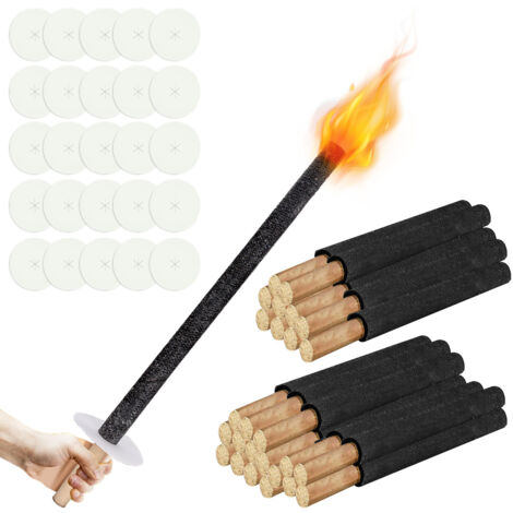 Wolketon Torche de jardin lampe huile pour dehors torches à cire Torche jardin 72cm lot de 25 combustion 90 min