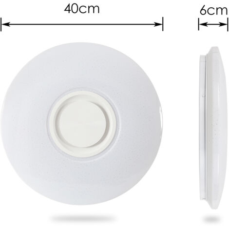 Plafonnier LED TEMPSA RGB 60W - Musique Bluetooth Et Haut-Parleur Intégré - 102 LED