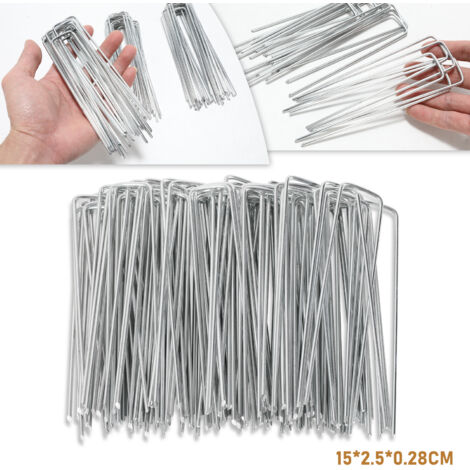 GOYADA Lot De 10 Piquets De Tente Galvanisés 30cm - Sardines Solides Pour Camping, Trampoline Et Jardin