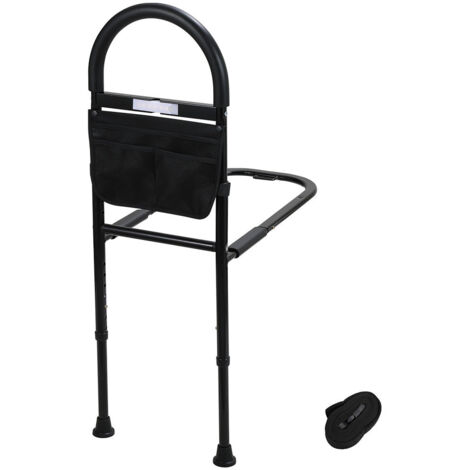 Wolketon Barrière de Lit Adulte, Barre d’Appui pour Lit Anti-Chutes, Poche Amovible,Hauteur réglable (80-140cm), Personnes Âgées Handicapées - LED