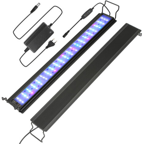 Wolketon 64-90cm LED Eclairage Aquarium, LED RGB+ 24/7 Éclairage LED Aquarium avec Minuteur, 28W ,pour Plantes d’Aquarium