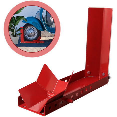 Support béquille de moto arrière lève moto arrière sur roulettes Moto Roue avant bascule Chock Support de montage Rouge arrière moto