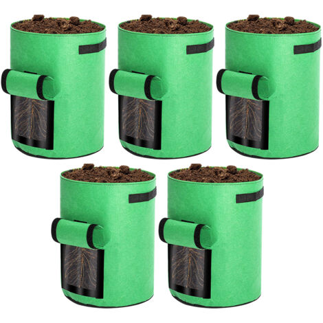 TolleTour Sac à Plantes. Sac de Plantation avec Poignées. Multi-Usages 5 Pcs 7 Gallons Sac de Fleurs Jardin Réutilisable (1/5)