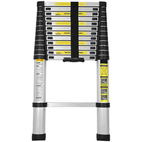 EINFEBEN Echelle Télescopique jusqu'à 150 kg Escabeau stable en aluminium 3,8 m (1/5)
