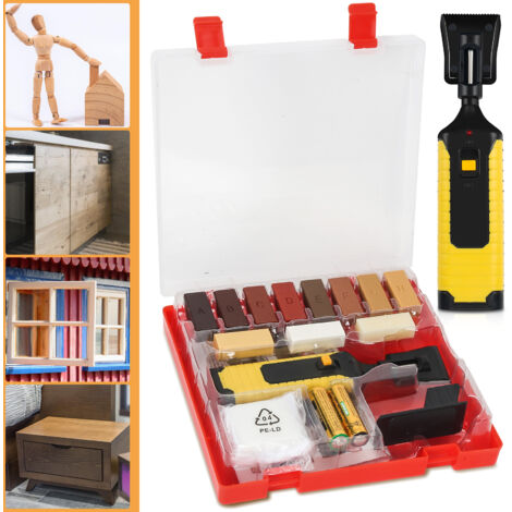EINFEBEN Kit de réparation stratifié 17 pièces. Kit de réparation de la cire pour les surfaces en bois et les carreaux, kit de réparation de bois. (1/5)