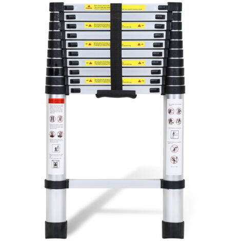 EINFEBEN Echelle Télescopique stable en aluminium Multi-Fonction jusqu'à 150 kg Escabeau 3,8 m (1/5)