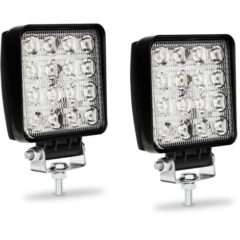 SWANEW 2x Phare de Travail LED 48W LED Phare Travail Projecteur Feux Antibrouillard pour Voiture Camion UTV SUV Offroad Tracteur Bateau (1/5)