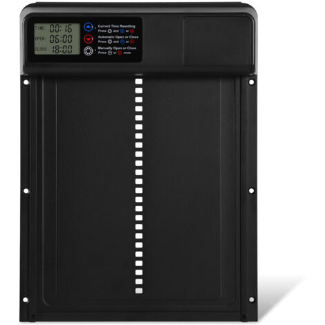 SWANEW Porte automatique solaire pour poulailler avec minuterie, télécommande et ouverture électrique (1/5)
