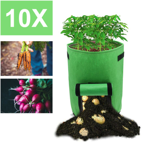 EINFEBEN 10 Sac de plantation accessoires de plantes sac de plantes sac de plantes panier de plantes non tissé 38L (10 gallons) (1/5)
