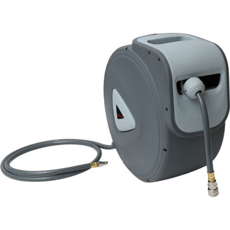 SWANEW Enrouleur de tuyau d'air comprimé Enrouleur automatique 30M Tuyau d'air comprimé, raccord 1/4, support de tuyau mural inclus, pression de travail max. 18 bar (1/5)