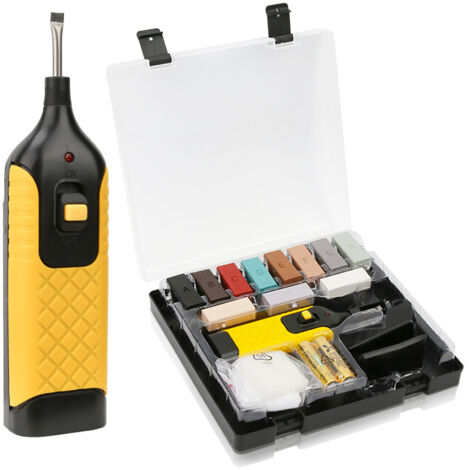 SWANEW Kit de réparation stratifié 17 pièces. Kit de réparation de la cire pour les surfaces en bois et les carreaux, kit de réparation de carrelage. (1/5)