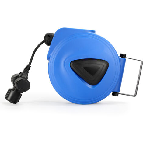 EINFEBEN Enrouleur automatique de câble Une prise de courant 20m 250V IP44 Butée réglable avec support de fixation au mur ,Orientable à 180° (1/5)