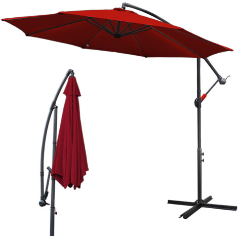 SWANEW Parasol Deporte Protection UV et résistant aux intempéries Ø350cm Rouge (1/5)