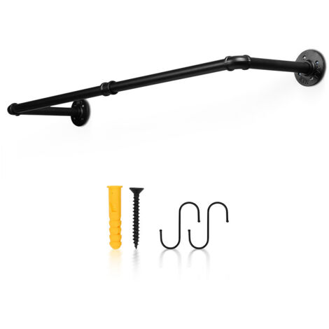 EINFEBEN 90cm Tringle à vêtements penderies en acier inoxydable jusqu'à 65 kg de charge (1/6)