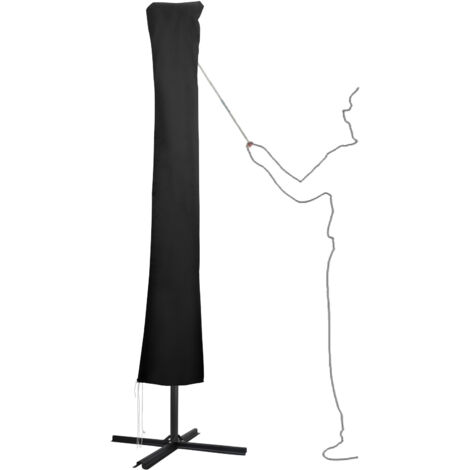 EINFEBEN Housse de Protection - Imperméable Anti-UV - pour Parasol 1-3M - 190cm - Noir (1/5)
