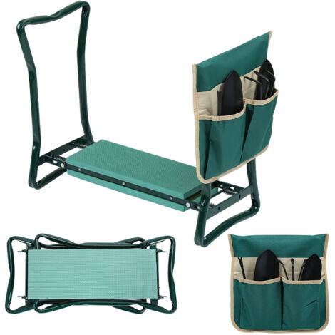 EINFEBEN 2 en 1 agenouilloir Banc de jardin tabouret de jardin rembourré tabouret de travail 150kg (1/5)