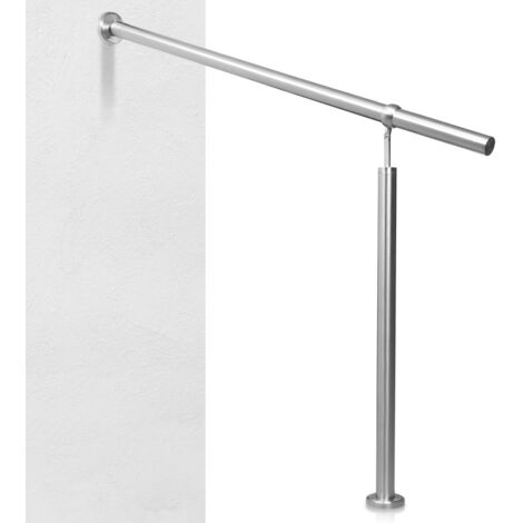 EINFEBEN Rampe d'escalier Main Courante pour Escalier Extérieu intérieur extérieur entrée Maison Fixation Mur Angle réglable Matériel Montage Inclu 150cm (1/5)
