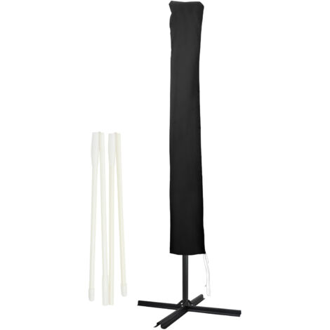 190cm Housse de protection pour parasol housse de protection pour capote housse de parasol, noir (1/5)