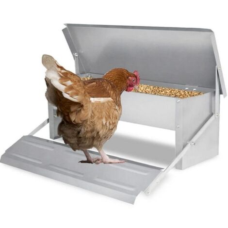 Mangeoire automatique avec couvercle Distributeur automatique Auge Auge d’alimentation résistante aux intempéries 5kg (1/5)
