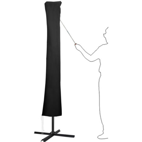 EINFEBEN 190cm Housse de protection pour parasol housse de protection pour capote housse de parasol, noir (1/5)