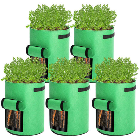 EINFEBEN Sac à Plantes, Sac de Plantation avec Poignées, 5 Pcs 10 Gallons Sac de Fleurs Jardin Réutilisable (1/5)