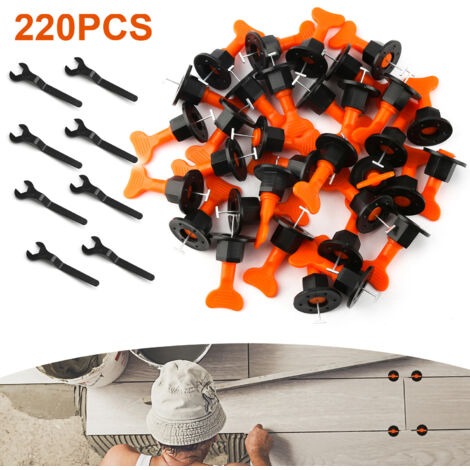 EINFEBEN Système de Nivellement de Carrelage 220x Kit de Nivellement de Carrelage, Niveleurs de Carreaux Réutilisables Système de pour Outils Construction Murs (1/5)