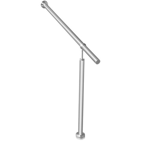 SWANEW Rampe Escalier Inoxydable Main Courante en Rampe d'escalier pour Escalier Extérieu/intérieur Angle réglable Fixation Mur 120cm (1/5)