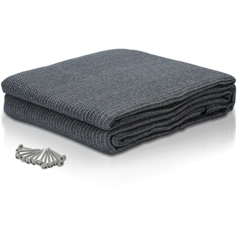 Wolketon Wolketon Tapis d'extérieur Tapis de Tente Tapis de Voyage de Camping Tapis de Auvent Caravane 200X200cm Bleu-gris (1/5)