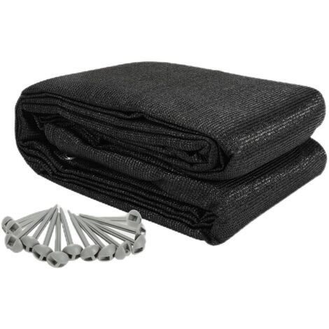 Wolketon Tapis d'extérieur Tapis de Tente Tapis de Voyage de Camping Tapis de Auvent Caravane 300X400cm Noir (1/5)