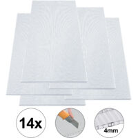 Einfeben – Plaques alvéolaires en polycarbonate 4 mm – Lot de 14 plaques 60,5 x 121 cm – Résistantes aux UV et aux chocs – Pour serres et horticulture