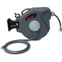 SWANEW Enrouleur de tuyau d'air comprimé Enrouleur automatique 20M Tuyau d'air comprimé, raccord 1/4, support de tuyau mural inclus, pression de travail max. 18 bar
