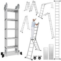 Echelle pliante Echelle multifonctionnelle Echelle télescopique Echelle à cadre A 4x5 582cm Echelle d'appui Echelle de ménage Echelle en aluminium