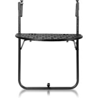 SWANEW Table de balcon table suspendue 60x40cm table pliante semi-circulaire pliable table suspendue de balcon