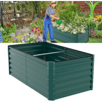 EINFEBEN Jardinière surélevée fleurs Lit surélevé de jardin 160x90x60 cm plantes Jardiniere Vert
