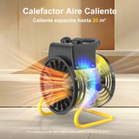 Calefactor de ventilador 2000W - Radiador eléctrico compacto, ideal para el hogar, taller y obras - DAHTEC