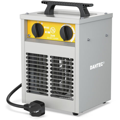 Industrial Electric Heater 2000W – Sturdy, portable fan heater for construction sites and garages, with thermostat – DAHTEC (1/5)