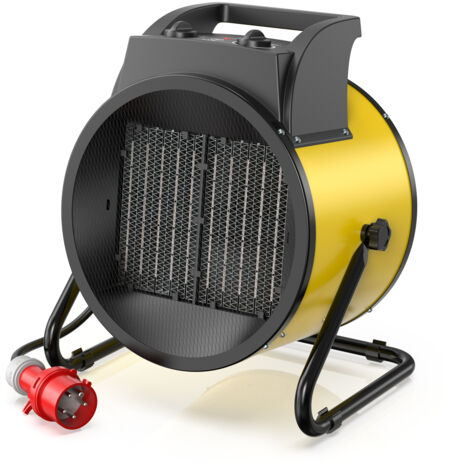 DAHTEC 9000W Fan Heater Yellow - Energy Class A - Industrial Performance - Rapid Heating.
